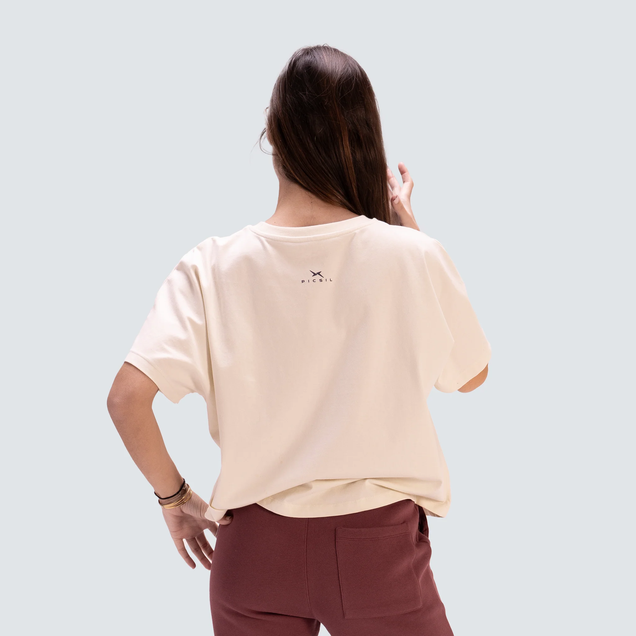 Camiseta Cropped Oversize Mujer Lifestyle AW25 - Image 20